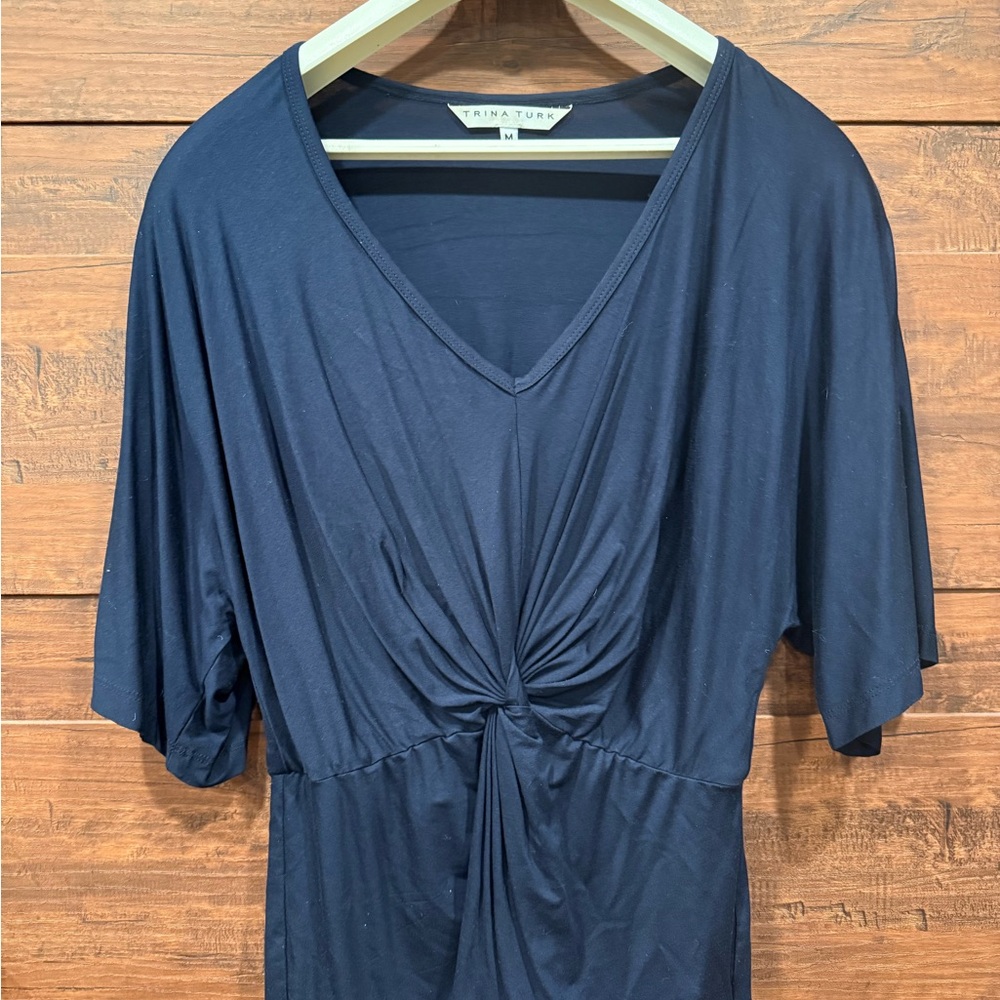 Trina Turk Women's Black V-Neck Top